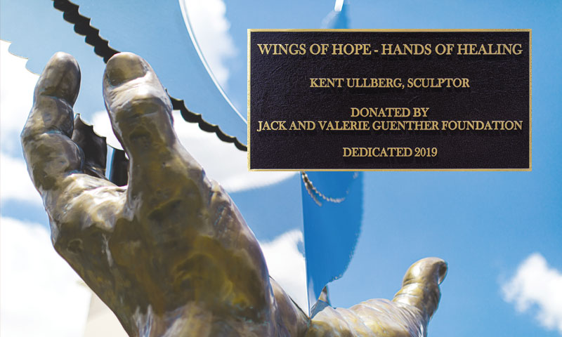 2020_Wings of Hope - Hands of Healing, Kent Ullberg, Sculptor, Donated by Jack and Valerie Guenther Foundation, Dedicated 2019