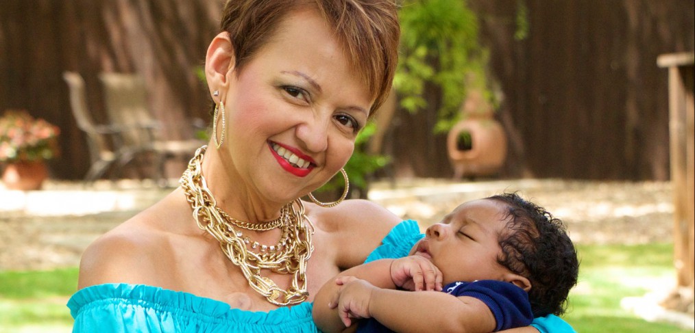 Julie LaFuente Louviere holds her grandson