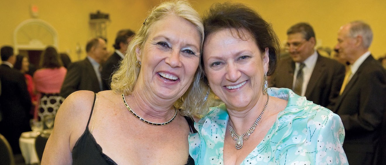 Cynthia Banker, D.D.S., M.A., (left) and Birgit Junfen Glass, D.D.S., M.S., were the first females to graduate from the Dental School in 1975.