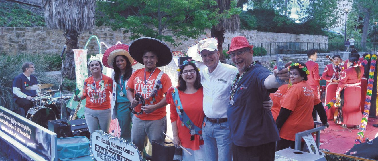 UT Health Science Center Fiesta Parade float
