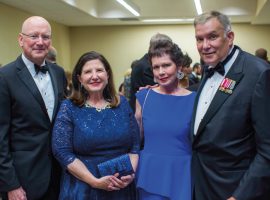 William L. Henrich, M.D., MACP, and his wife, Mary, celebrated with honorees Gen. Joe Robles and his wife, Patty.
