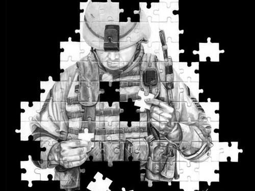 Artwork by Cody Vance, PTSD artwork puzzle