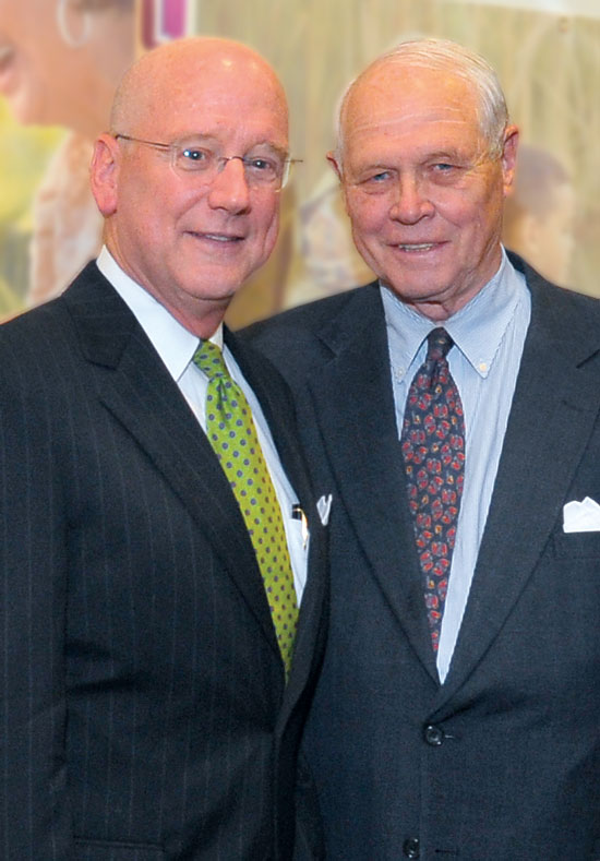 Glenn Biggs, (right), first chairman of…</p srcset=