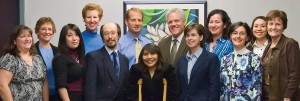The founding faculty members of the Department of Physical Therapy’s first doctoral in physical therapy degree program are pictured with their support staff. Front Row (L-R): Michelle Barnes, Jacqueline Lopez, Dr. Giovanni De Domenico, Dr. Yolanda Rangel, Professor Ann Newstead, Professor Patricia Rodriguez, Dr. Martha Acosta. Back Row (L-R): Dr. Patricia Brewer, Dr. Julie Barnett, Dr. Michael Geelhoed, Dr. Gregory Ernst, Dr. Catherine Ortega, Annette Zavala.