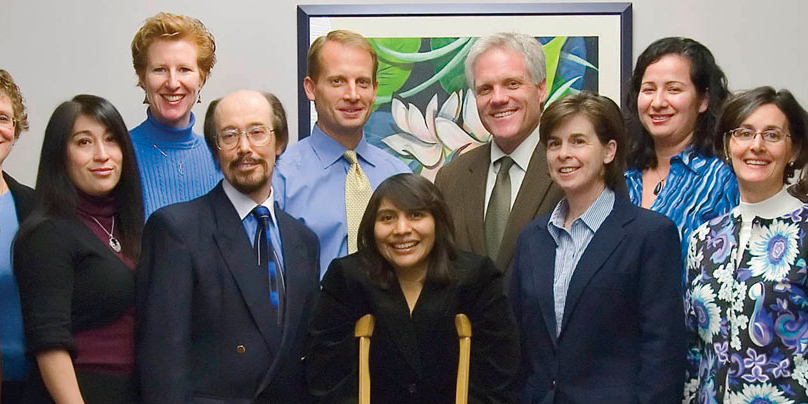 The founding faculty members of the Department of Physical Therapy’s first doctoral in physical therapy degree program are pictured with their support staff. Front Row (L-R): Michelle Barnes, Jacqueline Lopez, Dr. Giovanni De Domenico, Dr. Yolanda Rangel, Professor Ann Newstead, Professor Patricia Rodriguez, Dr. Martha Acosta. Back Row (L-R): Dr. Patricia Brewer, Dr. Julie Barnett, Dr. Michael Geelhoed, Dr. Gregory Ernst, Dr. Catherine Ortega, Annette Zavala.