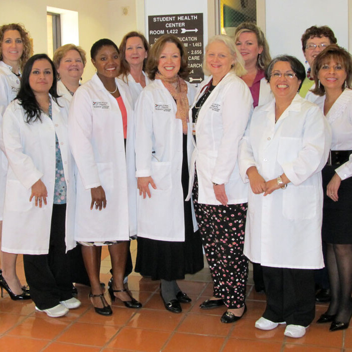 School of Nursing faculty nurse practitioners lead an manage the clinics. They have the authority to write prescriptions, and are nationally certified in their specialities and licensed by the Texas Board of Nursing.