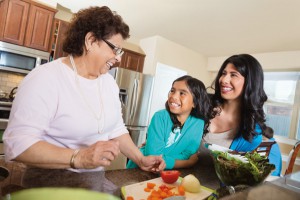 family cooking