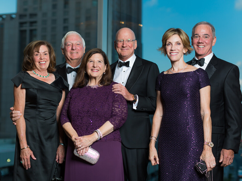 Margie and Bill Klesse, Mary Henrich and President William L. Henrich, M.D., MACP, and honorees Lacie and Joe Gorder visit at the 2017 UT Health San Antonio President’s Gala.