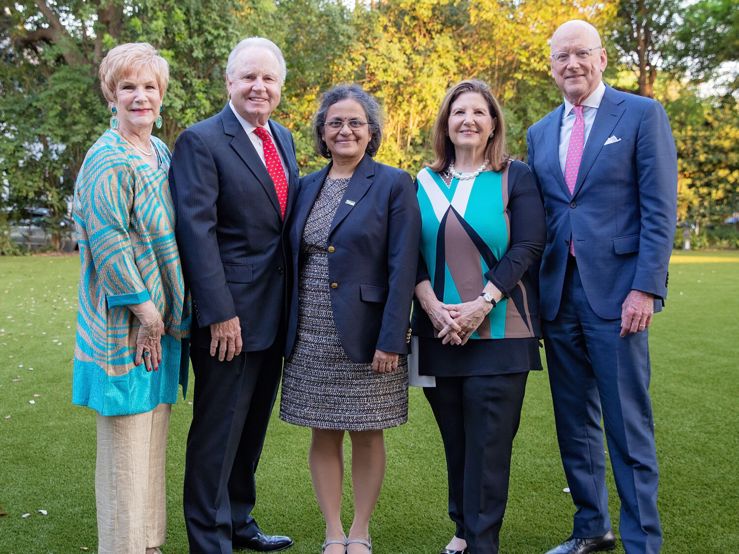 Rebecca Reed, Bill Reed, Sudha Seshadri, M.D., Mary Henrich and President William L. Henrich, M.D., MACP