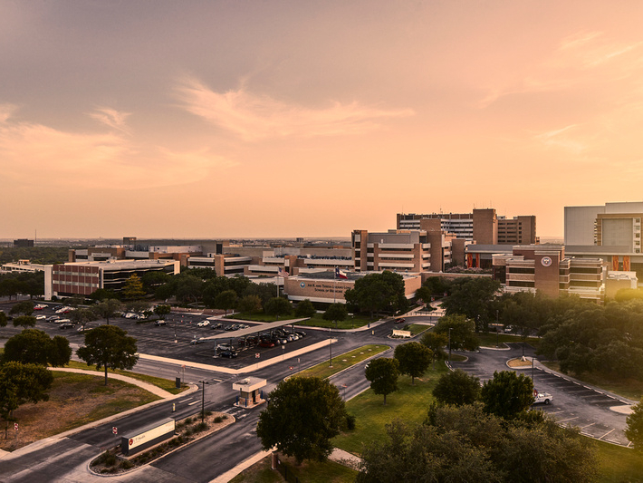 aerial of UT Health San Antonio university campus