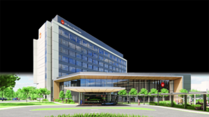 artist rendering of multispecialty and research hospital