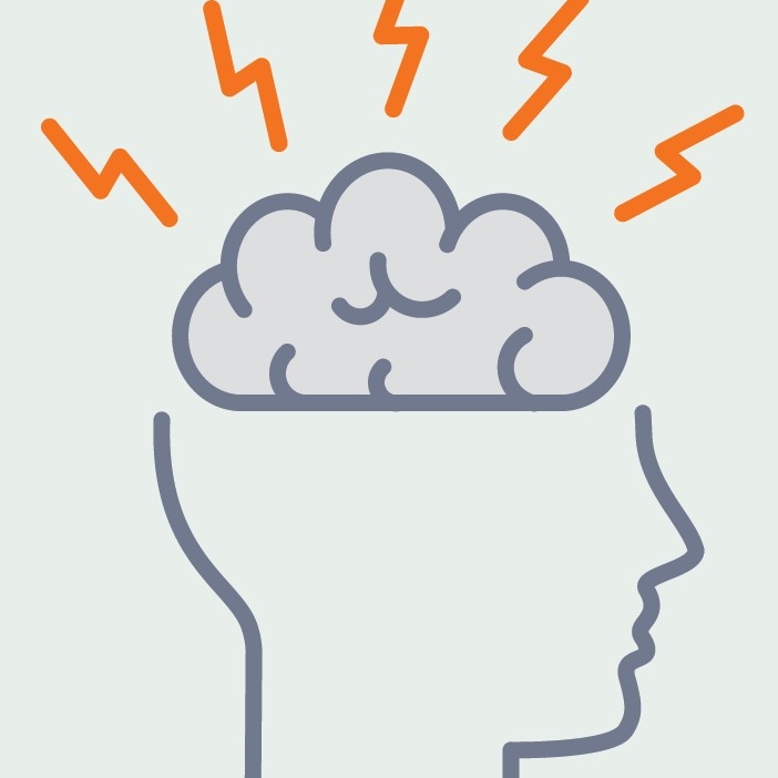 line art of outline of brain