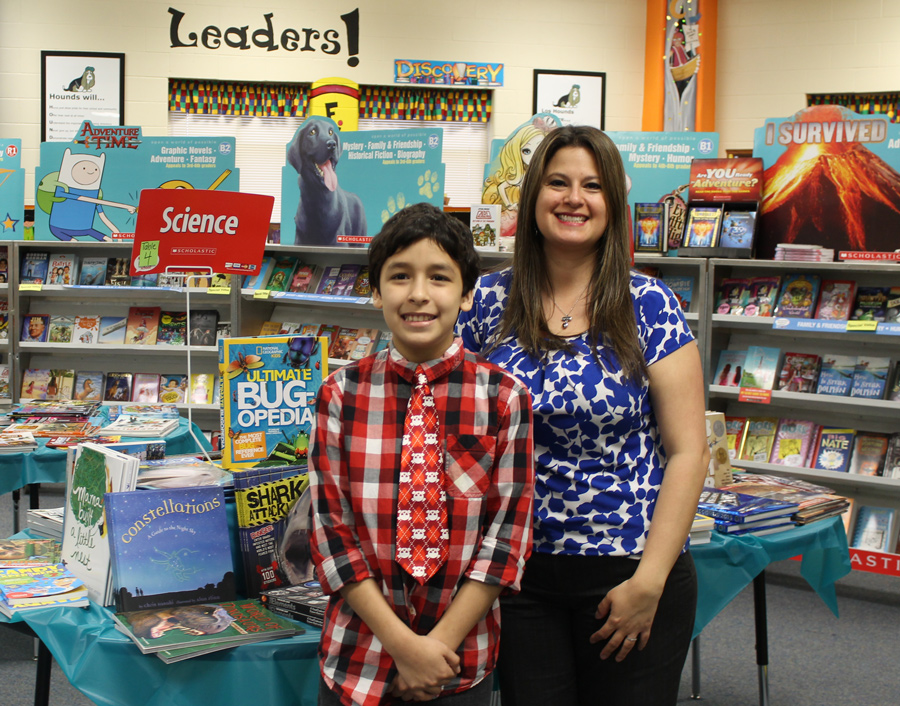 Fifth-grader Zyren Lopez and his school nurse, Kathryn Cruz, RN.