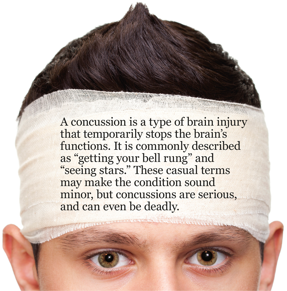 Photo of man with a concussion.