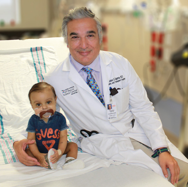 Transplant surgeon Francisco Cigarroa, M.D., will receive $2.35 million to help create a National Center for Excellence in pediatric liver transplantation, grow an already renowned pediatric kidney transplant program and improve access to services along the Texas-Mexico border. Photo courtesy of University Transplant Center