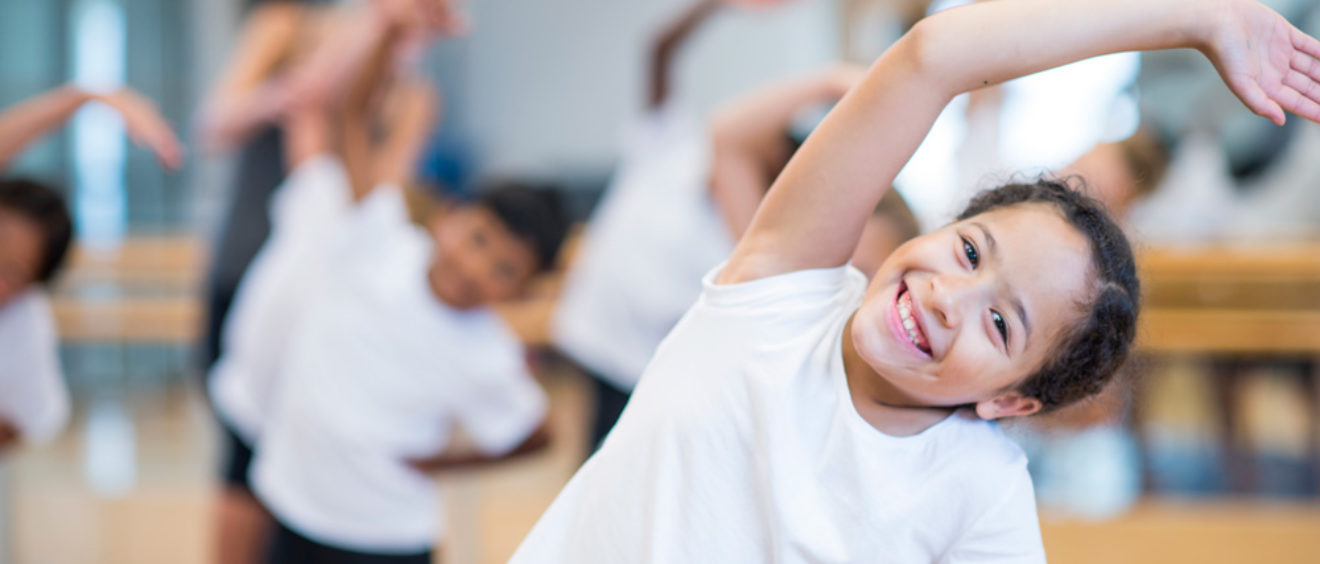 young girl exercising