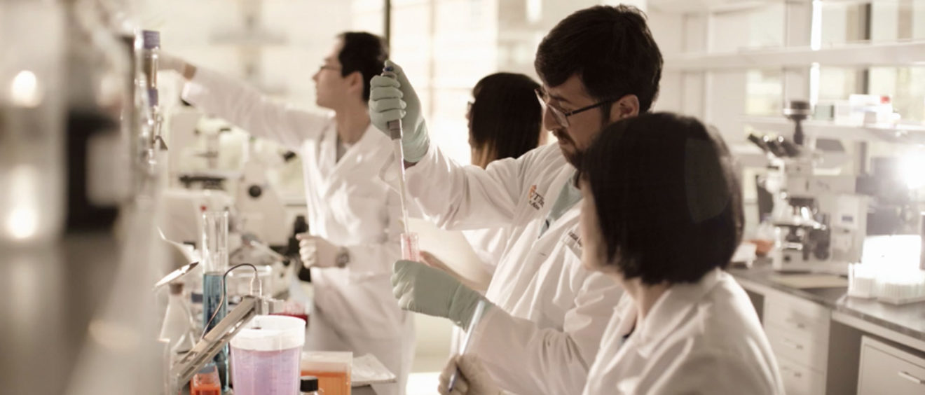 researchers in lab
