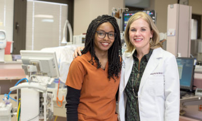 B.S.N. student Aisha “Eesh” Silva and faculty mentor Lisa Cleveland, Ph.D., RN, are conducting research with the goal of reducing mortality rates of Latina women by understanding the relationship of early childhood trauma, depressive symptoms and opioid use.