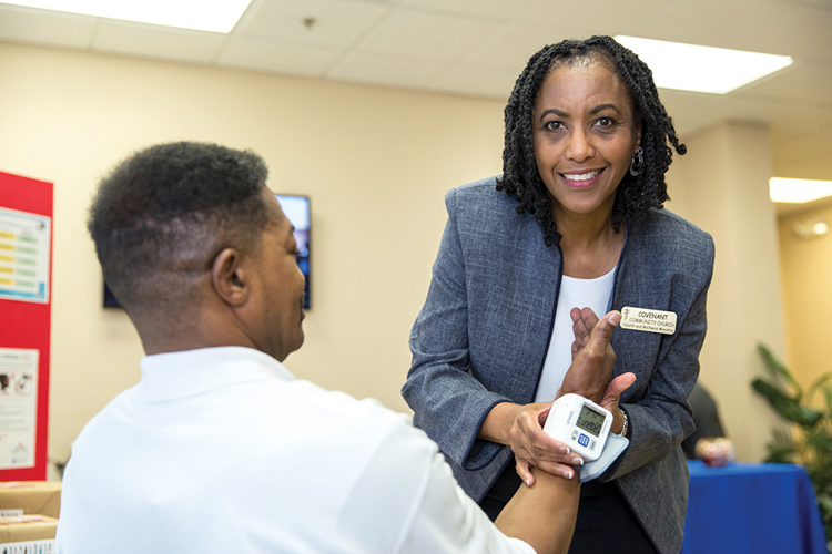 Venetia Cantrell, D.N.P., a 2016 graduate of the Doctor of Nursing Practice Program, launched a three-month heart health program at a San Antonio church. The project measured the effectiveness of combining faith and health education to improve blood pressure.