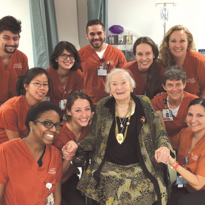 Mary Jane Ihle Clark recently visited with students at the School of Nursing. Mary Jane decided to include the nursing school in her estate plan. Planned giving is a great way to support the future success of the nursing program.