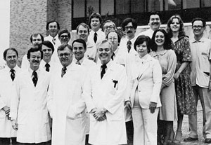 faculty and staff members in the late 1970s