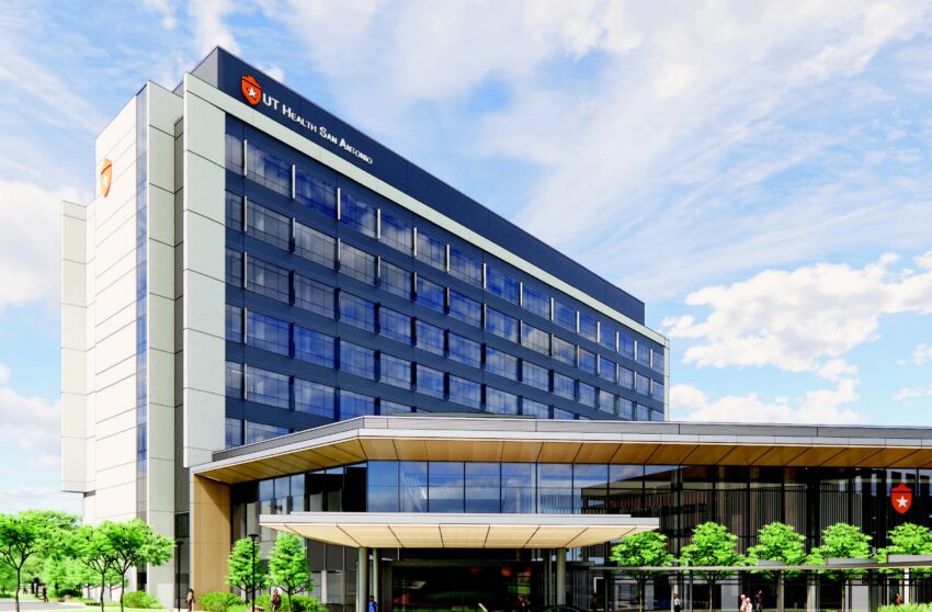 An artist's rendering of the UT Health San Antonio Multispecialty and Research Hospital, scheduled to open in 2024.