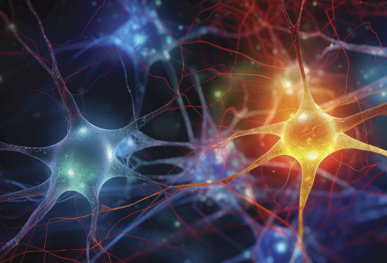 Photo graphic of brain neurons.